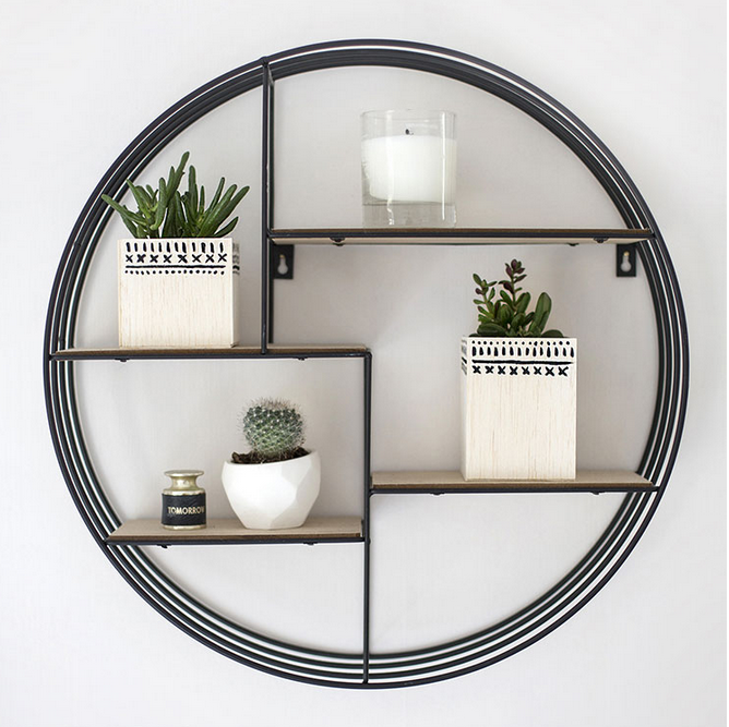 h-001b 北欧壁挂餐厅装饰置物架,简约多层置物架定制书架